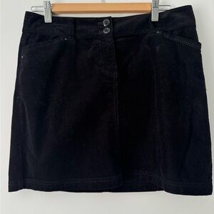 White House/ Black Market corduroy mini skirt in black size 4.